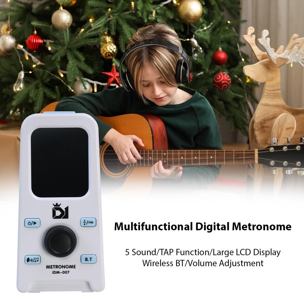 DK Electronic Metronome BT Speaker Rechargeable LCD Screen Vocal Metronome for Mini Piano Guitar