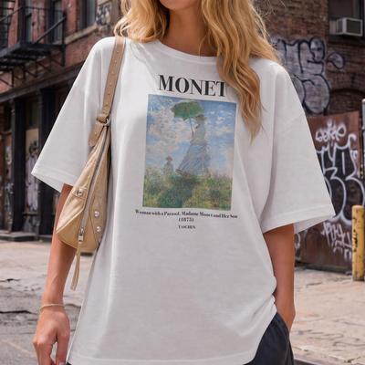 Monet Woman With a Parasol T Shirt, Claude Monet Art Tee, Impressionist Painting Shirt, Museum Art Gift