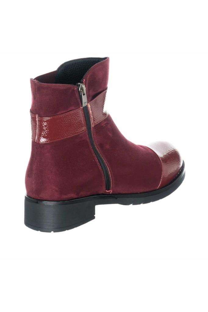 Женские большие бордовые красные ботинки больших размеров K101-1