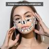 Женские Мужские Киберпанк Жидкий Готический Инопланетное Лицо Аксессуар Серьга Пирсинг Губы Хэллоуин Маска Украшение Киберпанк Маска Киберпанк