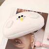 Small Pen Bag Cute Cartoon Seagull White Soft Short Plush  Student Pencil Bag for School Offi