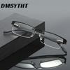 Fashion Half Frame Reading Glasses Men Women Square Metal Optical Eyeglasses Vintage Presbyopia Eyewear
