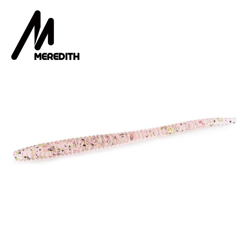 MEREDITH Червь Мягкая приманка для форели 60 мм/0,4 г 50 шт. и 80 мм/1,12 г 20 шт. Медленно тонущая для щуки, окуня JXC06
