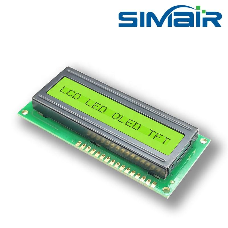 Cheap SPLC780D 80x36MM 16*1 16x1 Yellow Green Character 1601 LCD Display Module with LED Backlight
