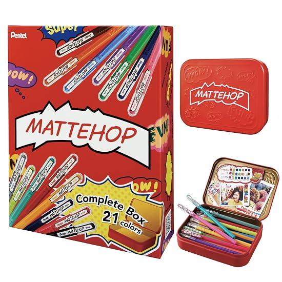 Шариковая ручка Pentel Color Mattehop Полный набор 21 цвет K110-V21ST