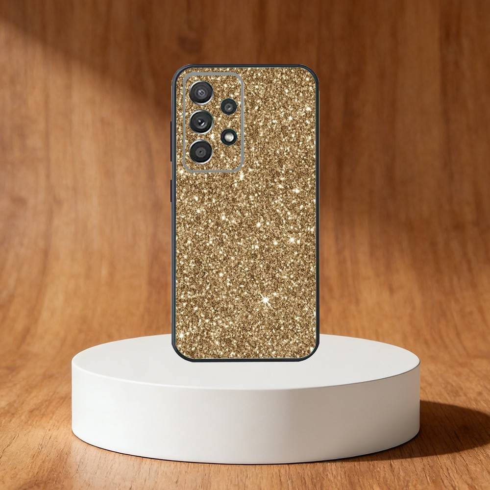 Чехол для телефона из белого золота с фиолетово-розовым глиттером для Samsung S25, S24, S21, S22, S23, S30, Ultra, S20, Plus, Fe, Note, 10, 9, 5G Черный чехол