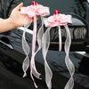 Complete Wedding Car Decoration Set: Pull Flowers & Ribbons