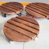 Multiple Use Outdoor Wood Planter Base Swivel Wheel Design Weatherproof Construction For Effortlessly Plant Movements