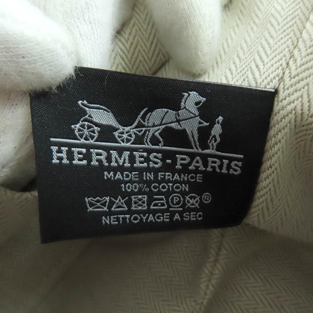 Great HERMES Handbag Brid A Black PM Orange wool Women Used