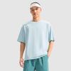 Футболка Li Ning Cooling Tea T Ice Silk Quick-Dry Cool, однотонная, с круглым вырезом, повседневная, спортивная, с коротким рукавом, мужская, светло-синяя, ATSU731-7
