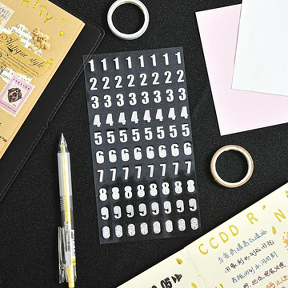 DIY Scrapbooking Notebook Journaling Number Sticker Hand Book Alphabet Stickers Decoration Tools