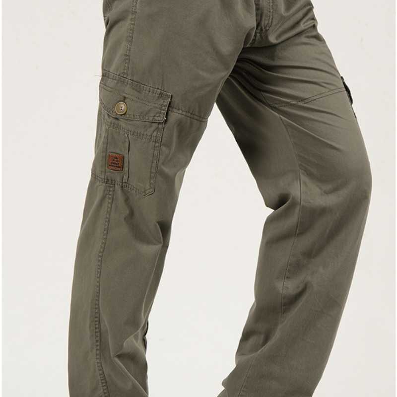 2024 Весна Лето Мужская мода Прямые брюки Мужской тренд Однотонные брюки-карго с несколькими карманами Мужские повседневные свободные брюки больших размеров
