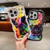 Мягкий чехол для телефона Macaron Big Wave для iPhone 11 12 13 14 15 Samsung A13 A14 A15 A24 A53 A54 A55 Xiaomi Redmi Note 13 12C, чехол A44, французский бульдог, собака