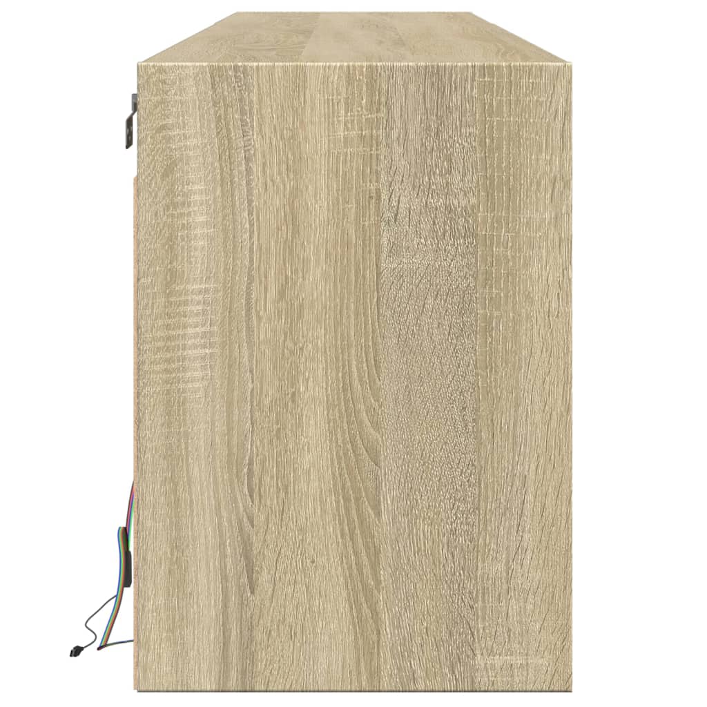Vidaxl Ścienna Szafka Pod Tv, Z Led, Dąb Sonoma, 180X31X45 Cm