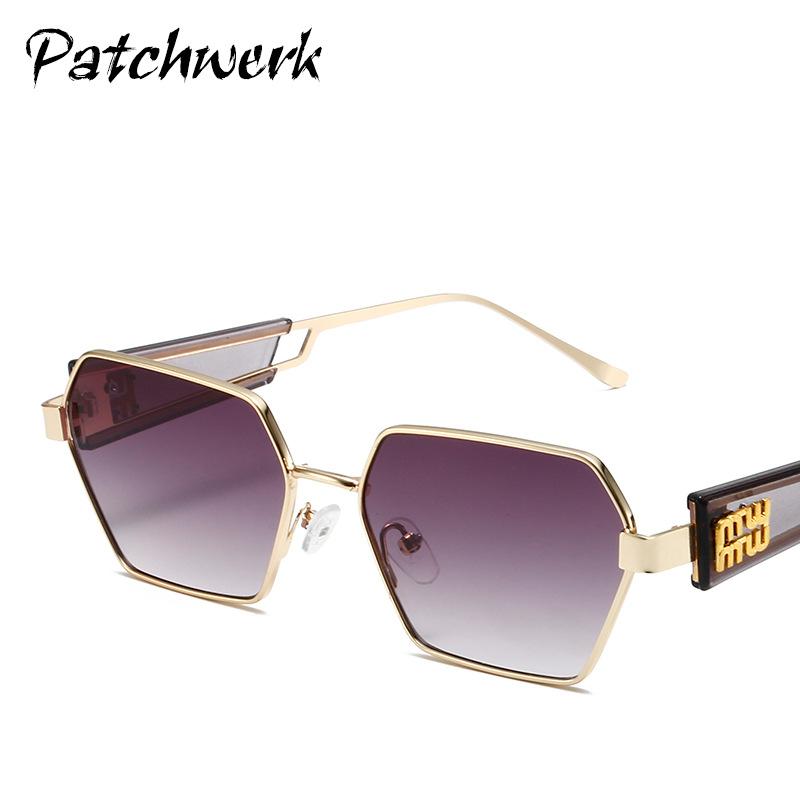 Солнцезащитные очки в металлической оправе, очки с индивидуальным вырезом, солнцезащитные очки с текстурой унисекс
