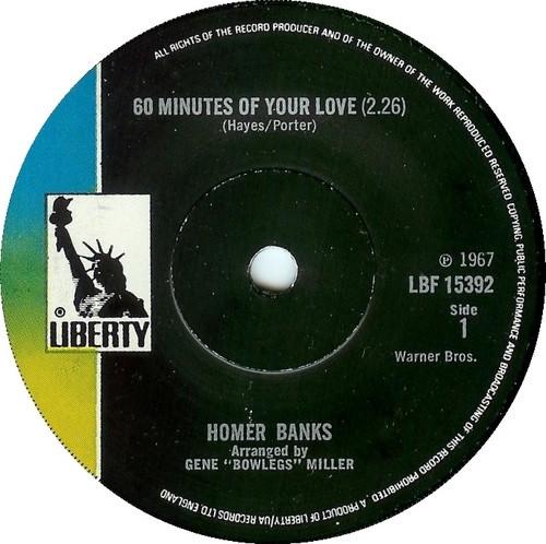 7-дюймовая пластинка HOMER BANKS - 60 Minutes Of Your Love LBF15392 Liberty 1970 UK Соул/Фанк Б/У