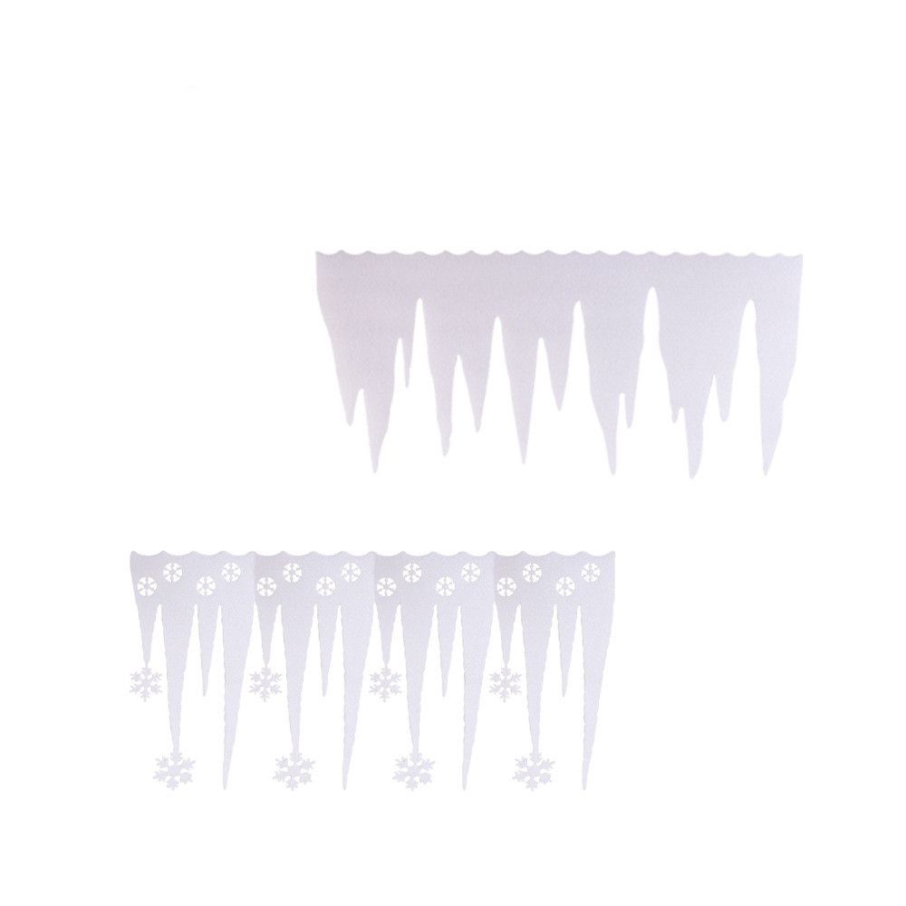 Ice Bar Artifical White Snowflake Simulated Snowflake Christmas Icicles Snowflake Ice Strip