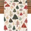 Christmas Tree Table Runner Polyester Festive Table Runner Retro Party Table Decor  Festive Dining