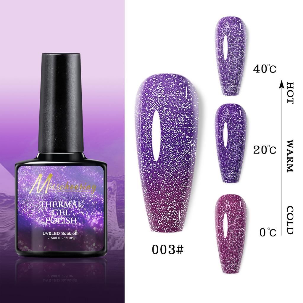 Гель-лак для ногтей Aurora Diamond Oil, изменяющий температуру, 7,5 мл, маникюр Magic Chameleon
