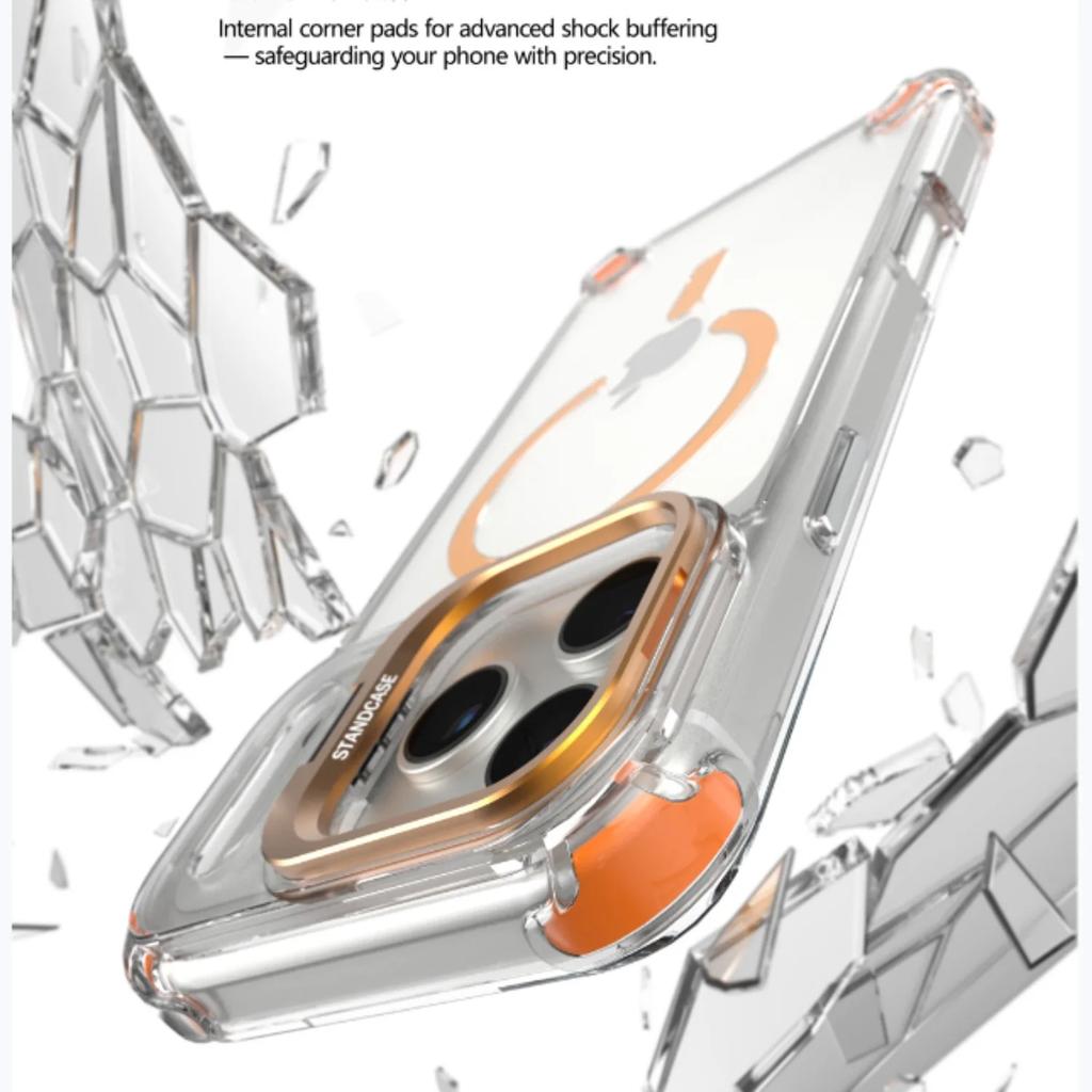 Новый Прозрачный Магнитный Чехол Для iPhone 17 Pro Max 17Air 17Pro Чехол Для Беспроводной Зарядки Magsafe Со Стеклянной Защитой Линзы Крышка-Подставка