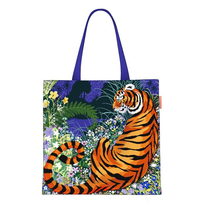 Spring new printed handbag women's oil painting series handbag shoulder bag tote bag fashion canvas bag