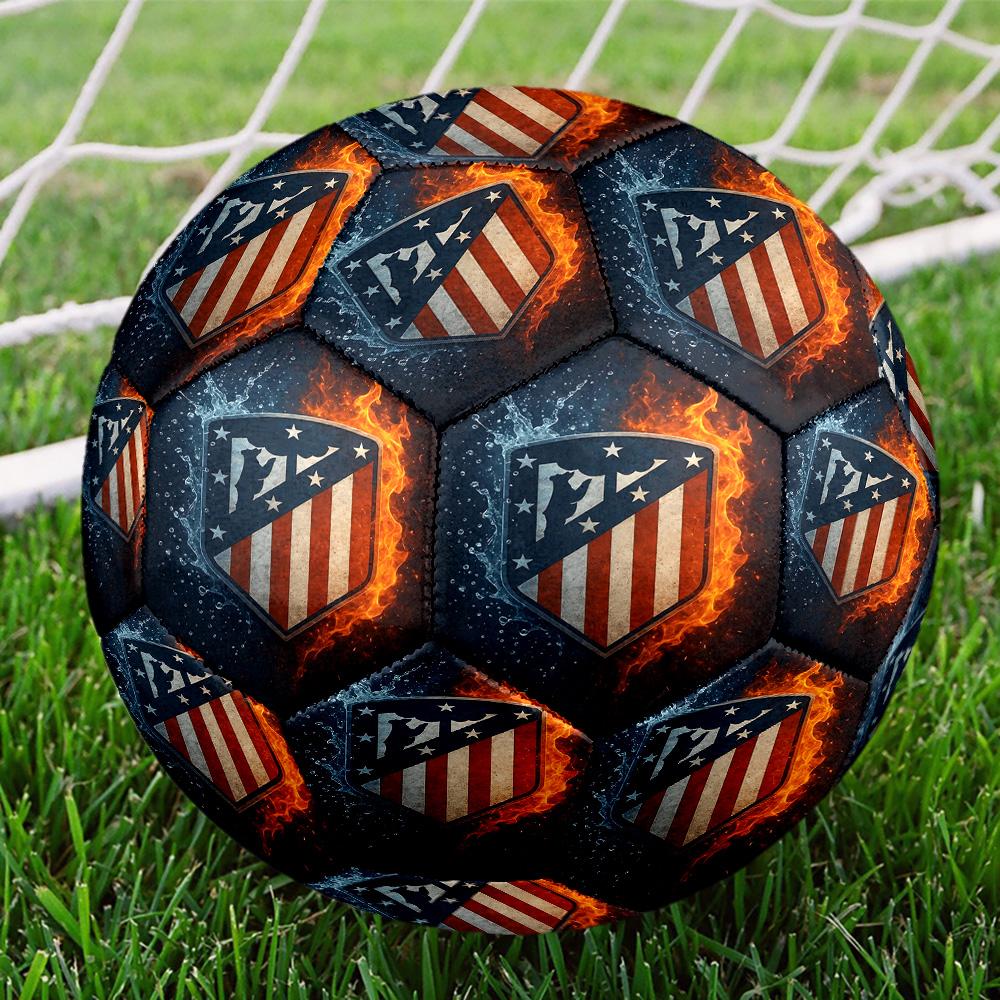 football club Print Size 5 Soccer Ball, Standard Match Football for Sports Game and Team Practice, Ideal Gift for Soccer Fans
