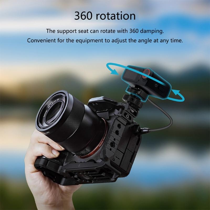Aluminum Alloy Microphone Holder with 360 Degree Rotation Microphone Cold Shoe Mount for Clear Sound Capture