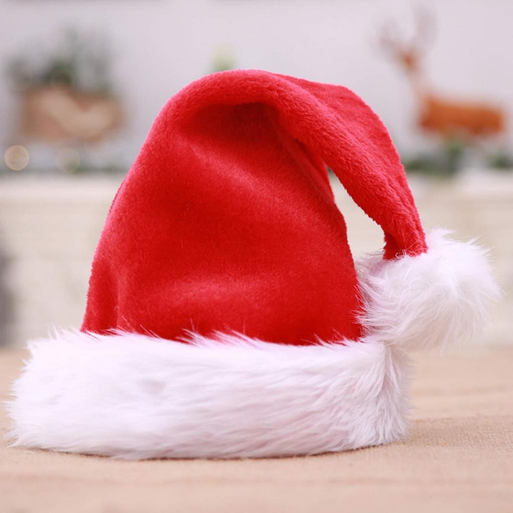 2025 High-End Multicolor Plush Christmas Hat for Adults & Kids - Perfect for Party Costumes & Decorations