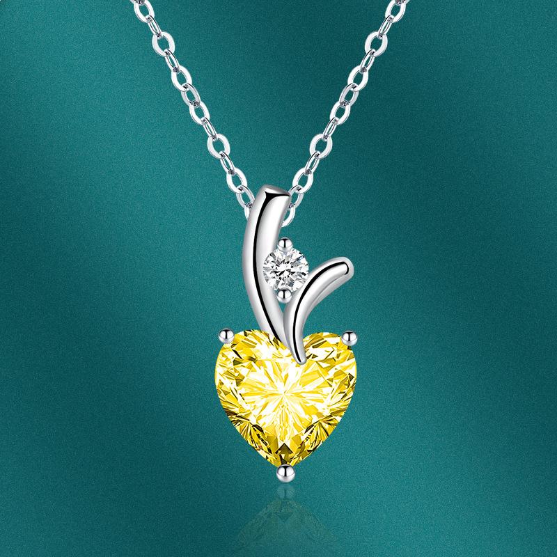 BELLA BOX Heart Pendant Necklace Multiple Colour Fashion Wedding Engagement Jewelry