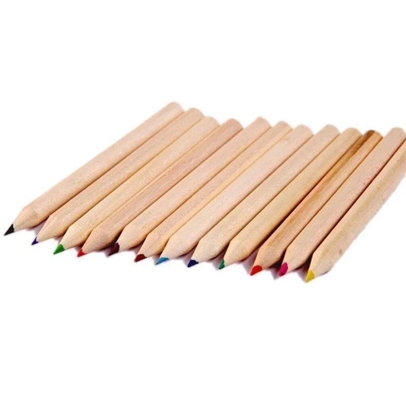12 Pcs/ Box Wooden Writing Colored Pencils Colors Sharpener Child Gift Color Pencil Set School Students Art Supplies