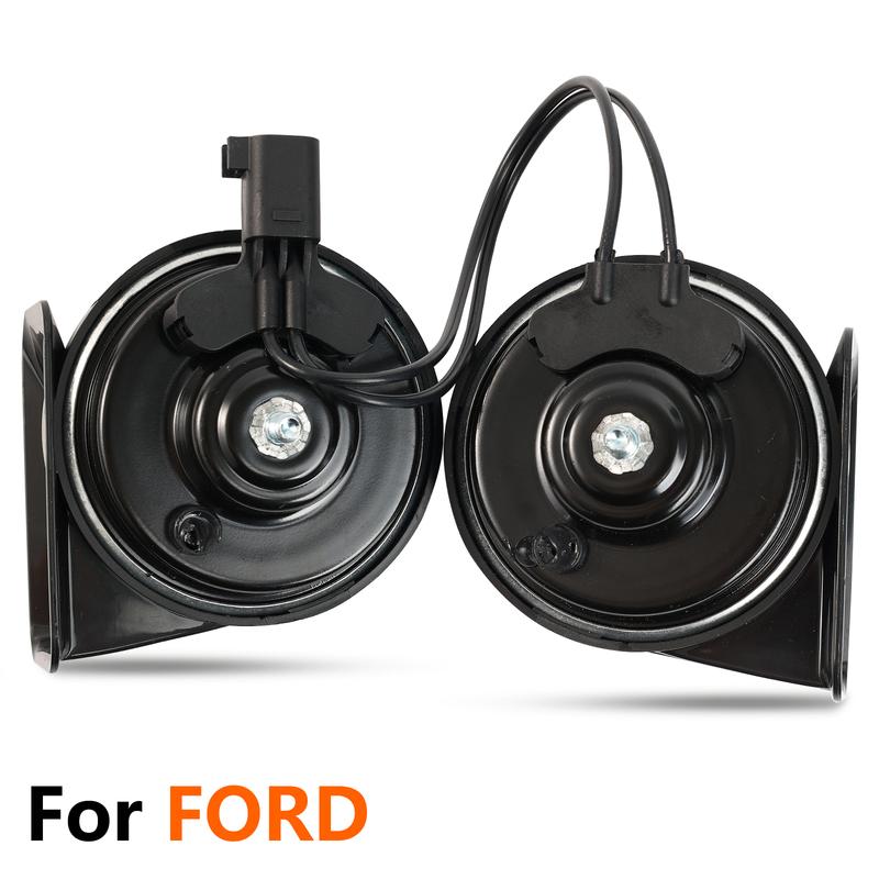 12V 110-125db 410/510Hz High Low Pitch Snail Horn Loud For Ford Explorer Edge Expedition F-150 Transit C-Max KA Mondeo Kuga