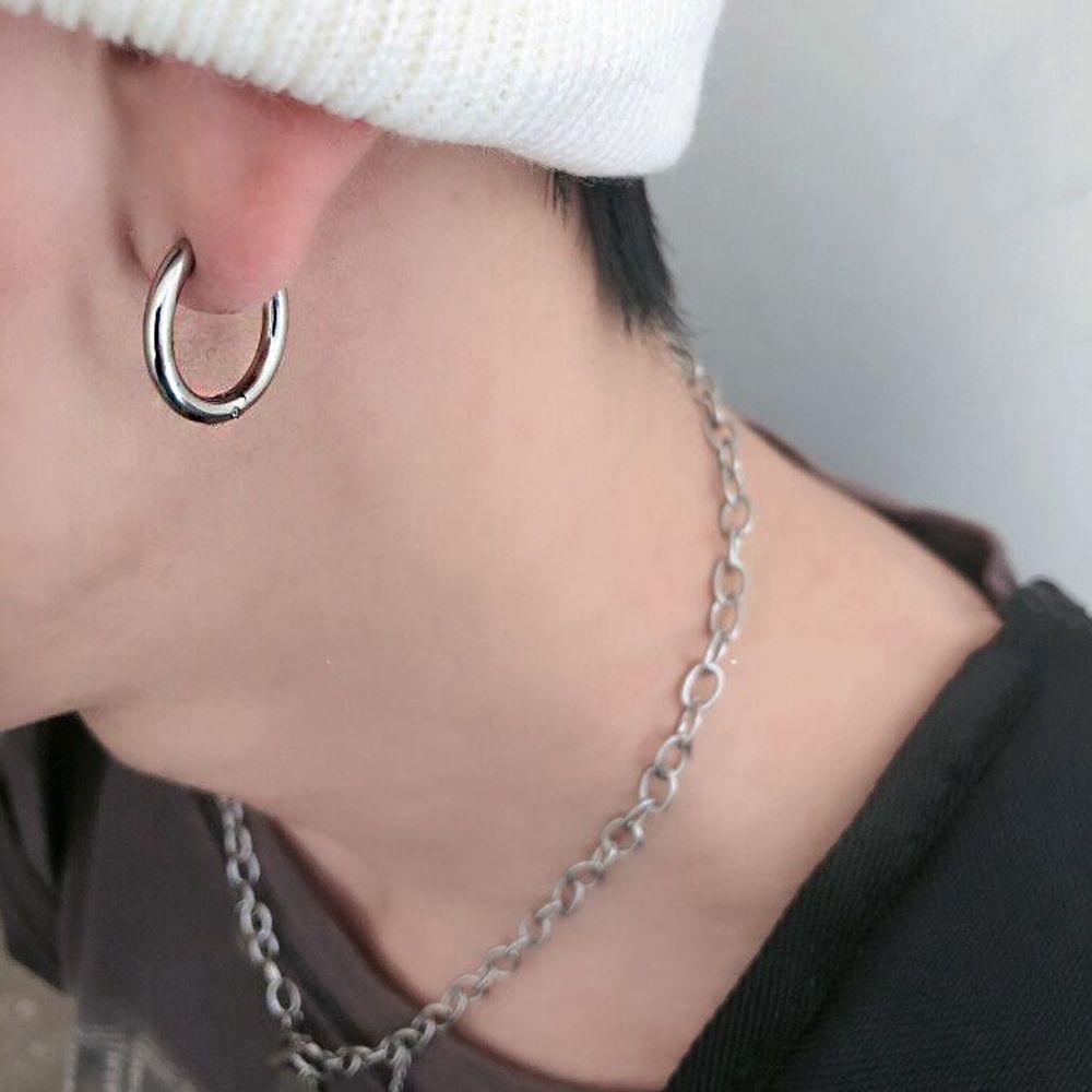 Дизайн Вечеринка Титановая сталь Женские клипсы для ушей Мужские клипсы Серьги Корейские каффы Серьги-кольца