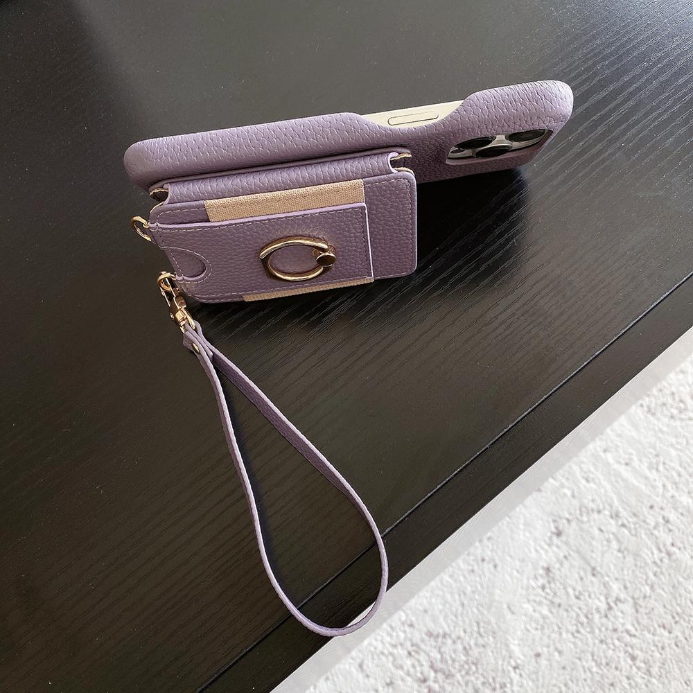 Чехол для iPhone 16 Pro с отделениями для карт, подставкой, задней крышкой из ПУ кожи с кольцом-держателем, ремешком на запястье