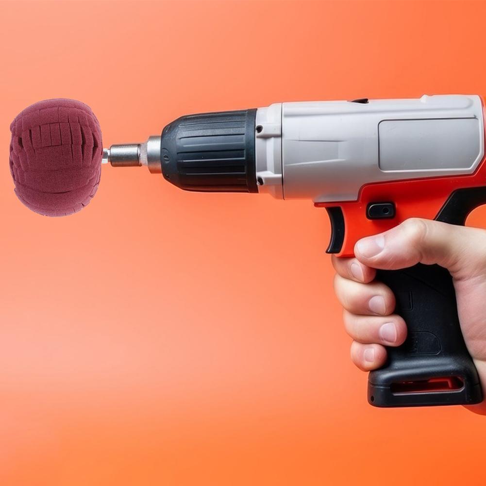 Car Polishing Pad Drill Ball Car Polisher Buffer Pad Detailed Scratch Polishing Shank Diameter 6mm for Automotive Tire Hub Care