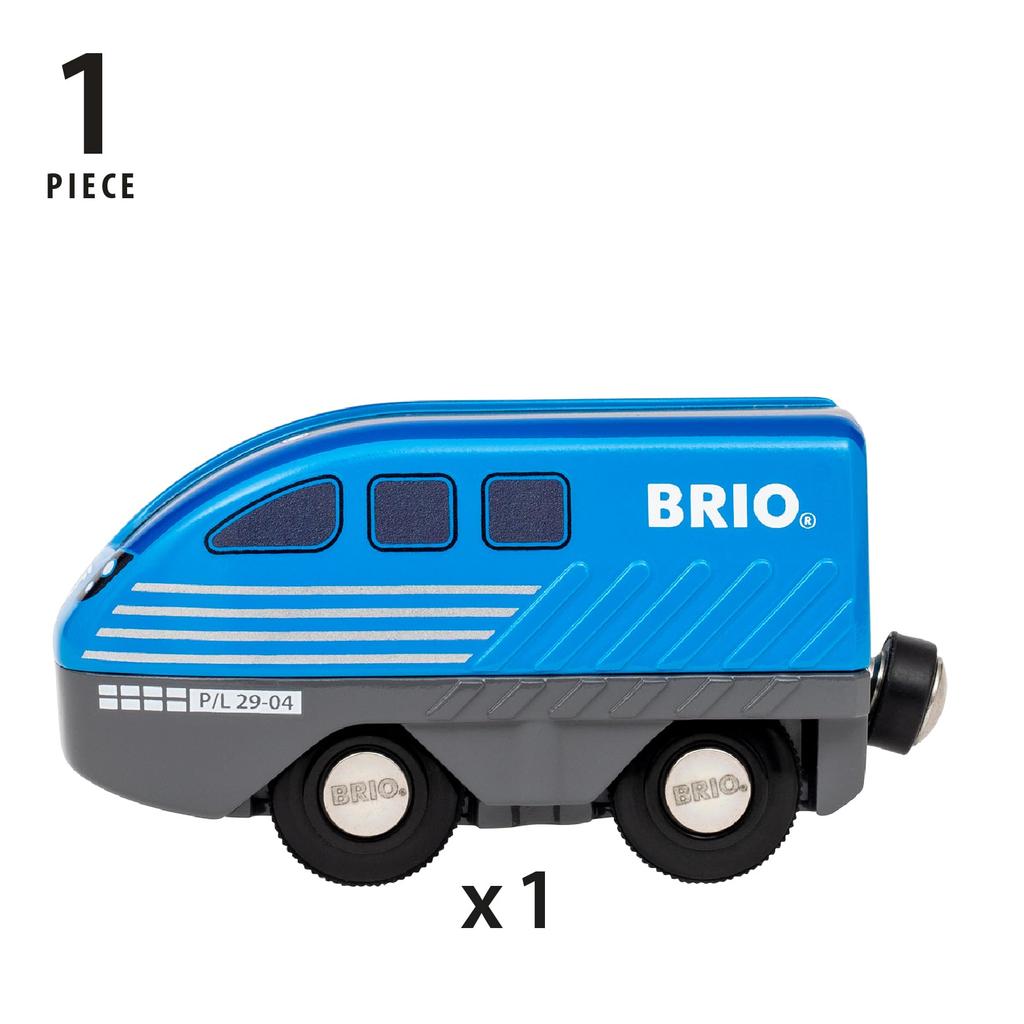 BRIO Инерционный поезд 36019 для детей от 3 лет (Игрушечный поезд, деревянные рельсы, поезд динозавров)