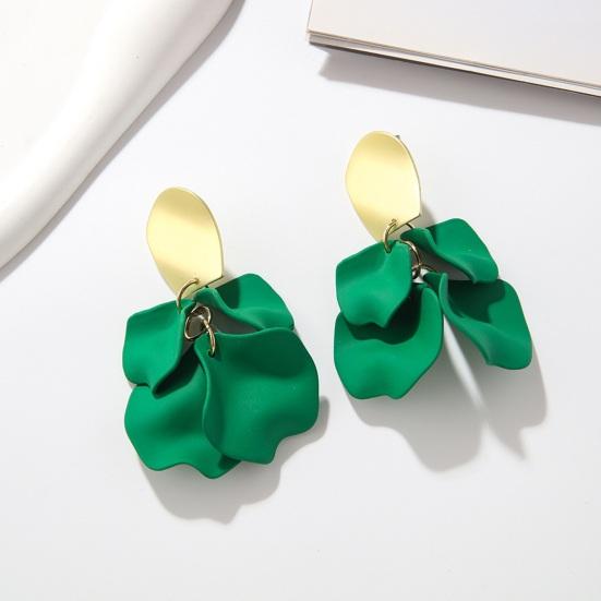 Yousheng 1 пара серег-капель в стиле ретро с лепестками роз, длинные стильные серьги-подвески, яркие цветные серьги, ювелирные аксессуары
