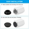 PATIKIL 6pcs 18mm Diameter Silicone Round Snap Type Lock Furniture Hole Plug Button Protective