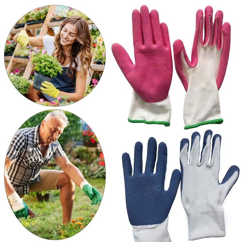 Multicolor Protective Mittens Embossing Horticulture Gloves Tool Work Gloves  Unisex