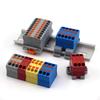 Push-In Wire Connectors Electrical Cable Terminal Block Multiple In/out DIN Rail Mount With Fixing Hole Spliceable DIY Connectio
