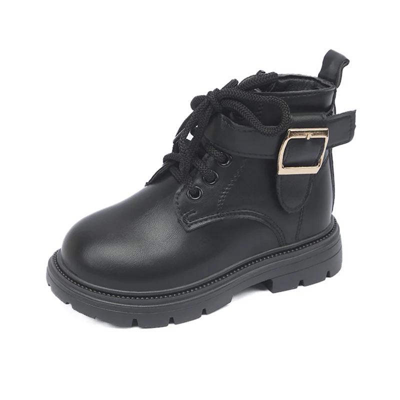 Детские мотоботы Красивые Модные Ботильоны для мальчиков и девочек Однотонные Универсальные 2024 Совершенно новые Детские короткие ботинки Мягкая подошва