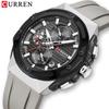 Men's Waterproof Luminous Calendar Chronograph Six Pin Silicone Strap Quartz Business Sports Watch