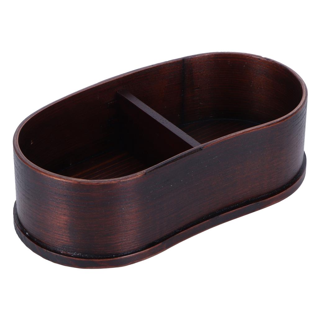 Портативный набор ланч-боксов Японский деревянный контейнер для хранения еды для дома, пикника 17x9см Расписанный