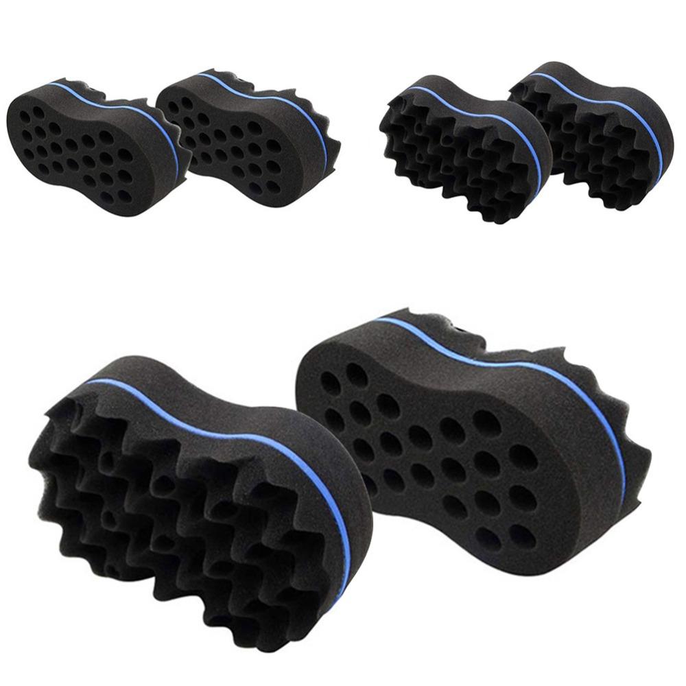2pcs Durable Curl Sponge Extra Thick Barber Curl Sponge Daily Grooming Dread Sponge Home Use