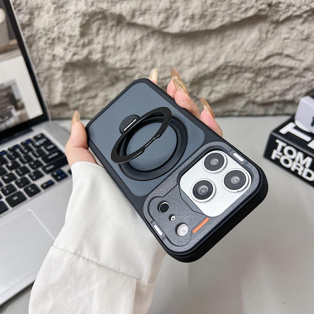 Поворотный на 360° чехол-подставка для iPhone 17 Pro Max, Контрастные цвета, Магнитный, Защита от падений для Apple 16.