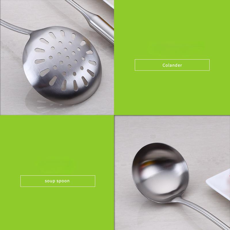 HANYANG кухонная утварь из нержавеющей стали с полой ручкой, утолщенная изоляционная ложка, бытовые кухонные принадлежности