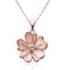 Brand IUHA Natural Shell Springy Sakura Necklace Metal Allergy and Discoloration Prevention Accessory Gift