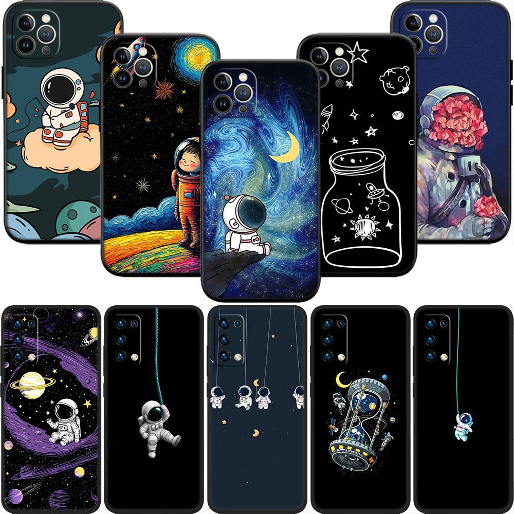 FM6 Чехол-астронавт Космос Луна для Samsung M06 M15 M16 M35 M55 M56 A36 A42 A50 A50S A51 A52 A32 A33 A05 A05S A06 A16 A20