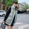 Womens Short Puffer Vest Winter Loose Sleeveless Warm Cotton Down Jacket Casual Office Wear