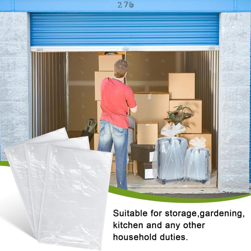 Large Transparent Inner Plastic Bags Toy Food Packag PE Low-pressure Flat Pocket Dust Moisture-proof Thin Storage Bag