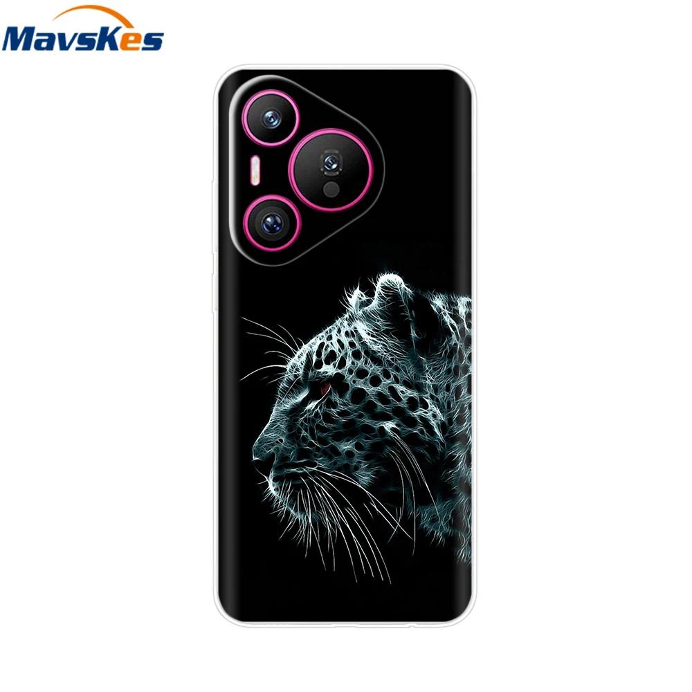 Для чехла Huawei Pura 70 Pro Pura 70 Прозрачная задняя крышка Бампер с красивой девушкой Мягкий ТПУ Funda Для Huawei Pura 70 Pro+ Pura70 Ultra Capa